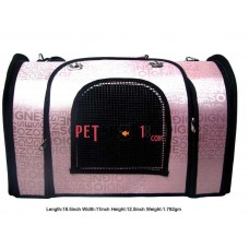 Printed Carry Bag Baby Pink For Pet
